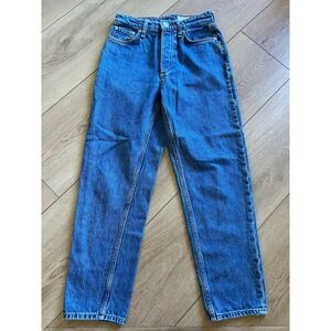 rag bone Alissa High Rise Barrel Leg Jeans Blue Denim Size 23